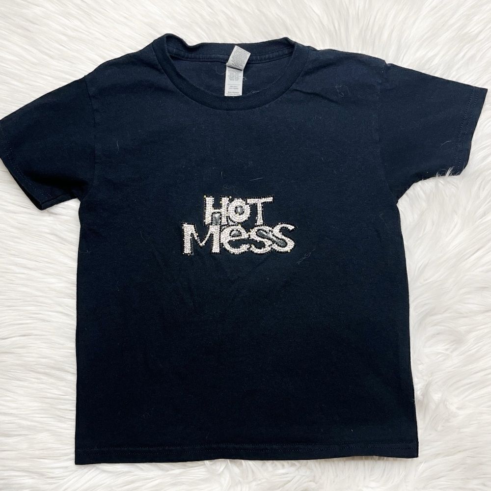 Gildan Hot Mess Short sleeve T Shirt Black Size XS